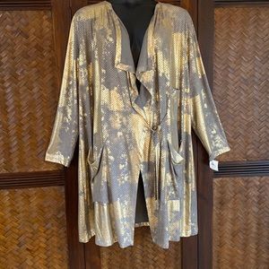ALEMBIKA  - Gold long Jacket/Duster Size 7 (18-20W)